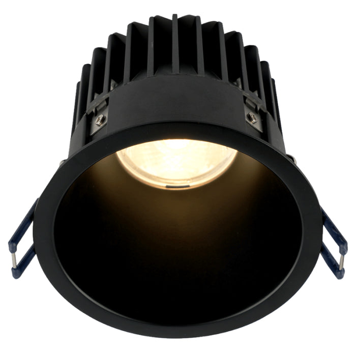 Lotus LED Lights LD4R-3018K-4R-BR-TT 4" Round Deep Regressed LED Downlight - 15W - CCT Dim To Warm / 3K-18K - 980 Lumens - Black Reflector - Black Thin Trim - 120V