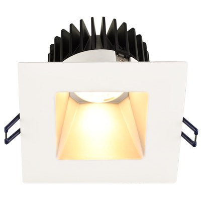 Lotus LED Lights LD4S-30K-HO-4S-SR-WT 4" Square Deep Regressed LED Downlight - High Output - 18W - 3000K - 1,550 Lumens - Silver Reflector - White Trim - 120V