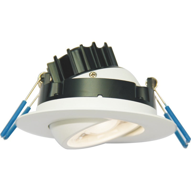 Lotus LED Lights LL3G-35K-WH 3" Eyeball Gimbal Led Downlight - 7.5w - 3500k - 620 Lumens - 120v - White