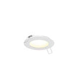 DALS Lighting 5003-CC-V-WH Slim Round Recessed Panel Light - Universal 120-347V, 0-10V Dimming, Multi CCT, White Finish