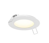 DALS Lighting 5003-CC-WH 3" LED Recessed Panel Light - Lumens 560 lm Delivered, 640 Lumens LED 120V, CCT 2700/3000/3500/4000/5000 K IC, Airtight, Dimmable, White Finish