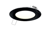 DALS Lighting 5004-CC-BK 3" LED Recessed Panel Light - Lumens 560 lm Delivered, 640 Lumens LED 120V, CCT 2700/3000/3500/4000/5000 K IC, Airtight, Dimmable, Black Finish