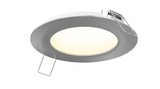 DALS Lighting 5004-CC-SN 3" LED Recessed Panel Light - Lumens 560 lm Delivered, 640 Lumens LED 120V, CCT 2700/3000/3500/4000/5000 K IC, Airtight, Dimmable, Satin Nickel Finish