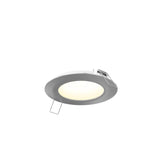 DALS Lighting 5004-CC-V-SN Multi CCT Slim Round Recessed Panel Light - Universal 120V-347V, 0-10V dimming, Satin Nickel Finish