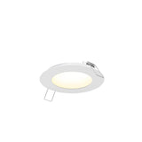 DALS Lighting 5004-CC-V-WH Multi CCT Slim Round Recessed Panel Light - Universal 120V-347V, 0-10V dimming, White Finish