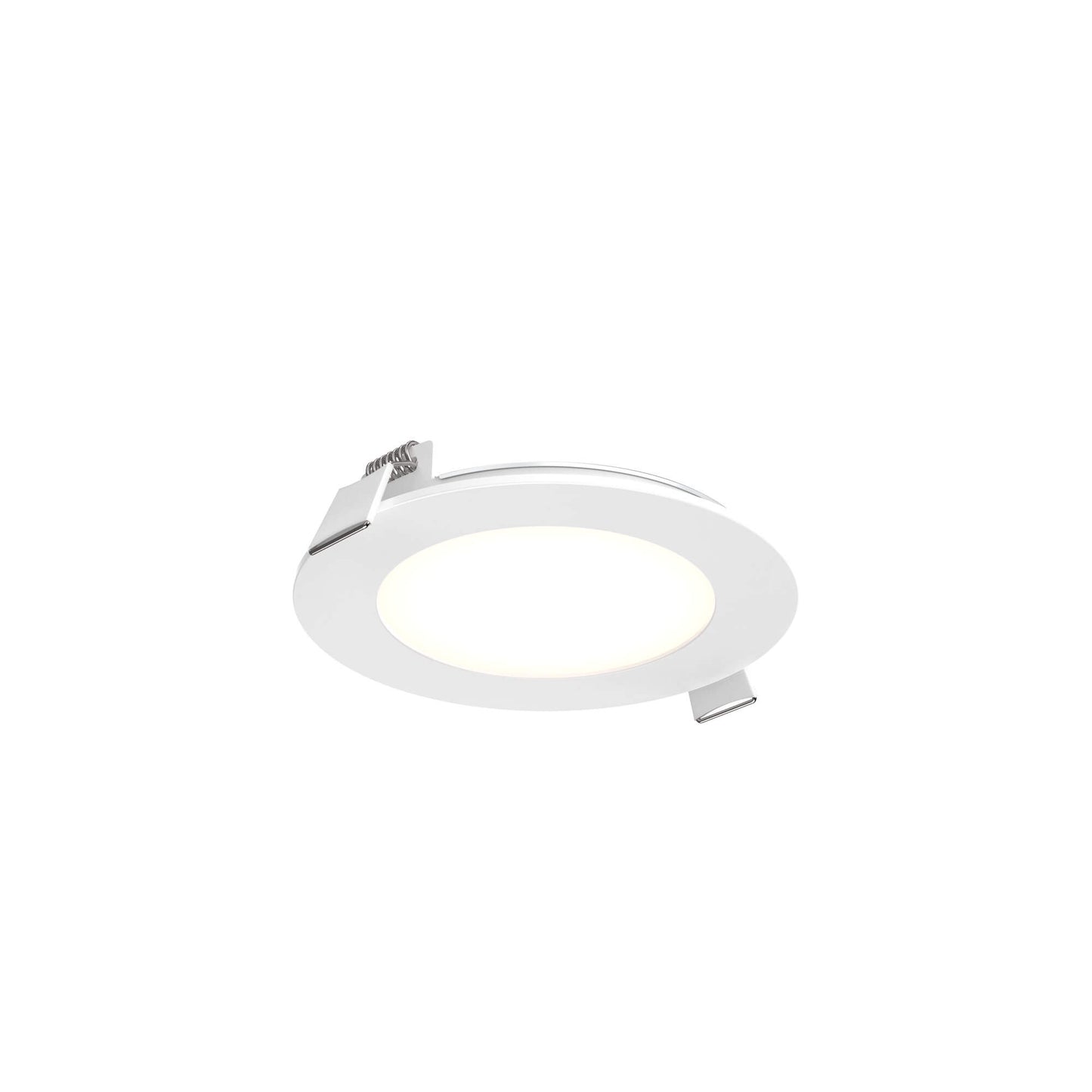 DALS Lighting 5004-CC-WH 4″ Round Panel Light - Multi Color Temperature - White Finish