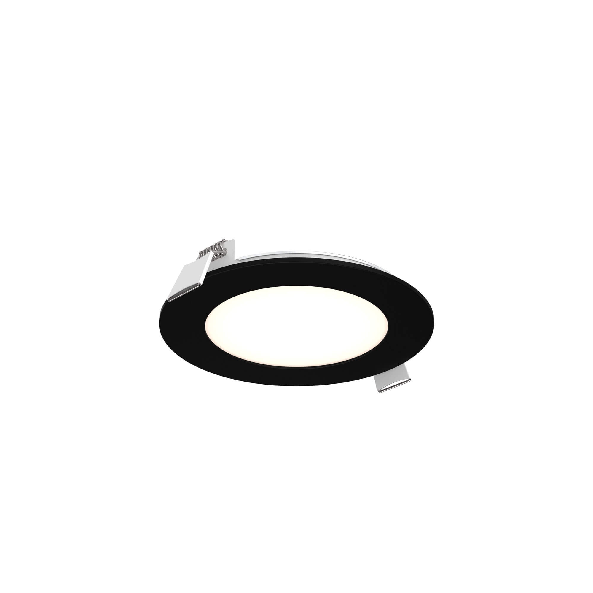 DALS Lighting 5004-CDW-BK 4" Round Recessed Slim Panel - 120V - CCT: 5CCT + 3000K – 2200K - Finish: Black