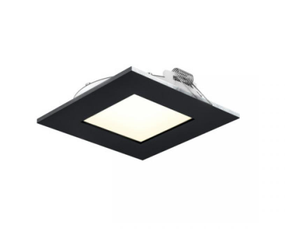 DALS Lighting T5004SQ-CC-V-BK Multi CCT Slim Square Recessed Panel Light - Universal 120V-347V, 0-10V Dimming