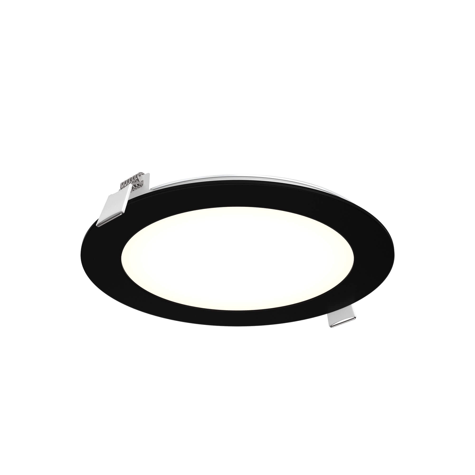 Dals Lighting 5006-CDW-BK 6" Round Slim Panel Led Recessed Light With 5CCT Selectable - Finish: Black