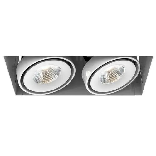 Eurofase Lighting TE612LED-30-2-02 8-in LED Recessed Downlight, 2-Light, Flood, Wattage 30W, Voltage 120V, Lumens 2580 lm, Color Temperature 3000K, White