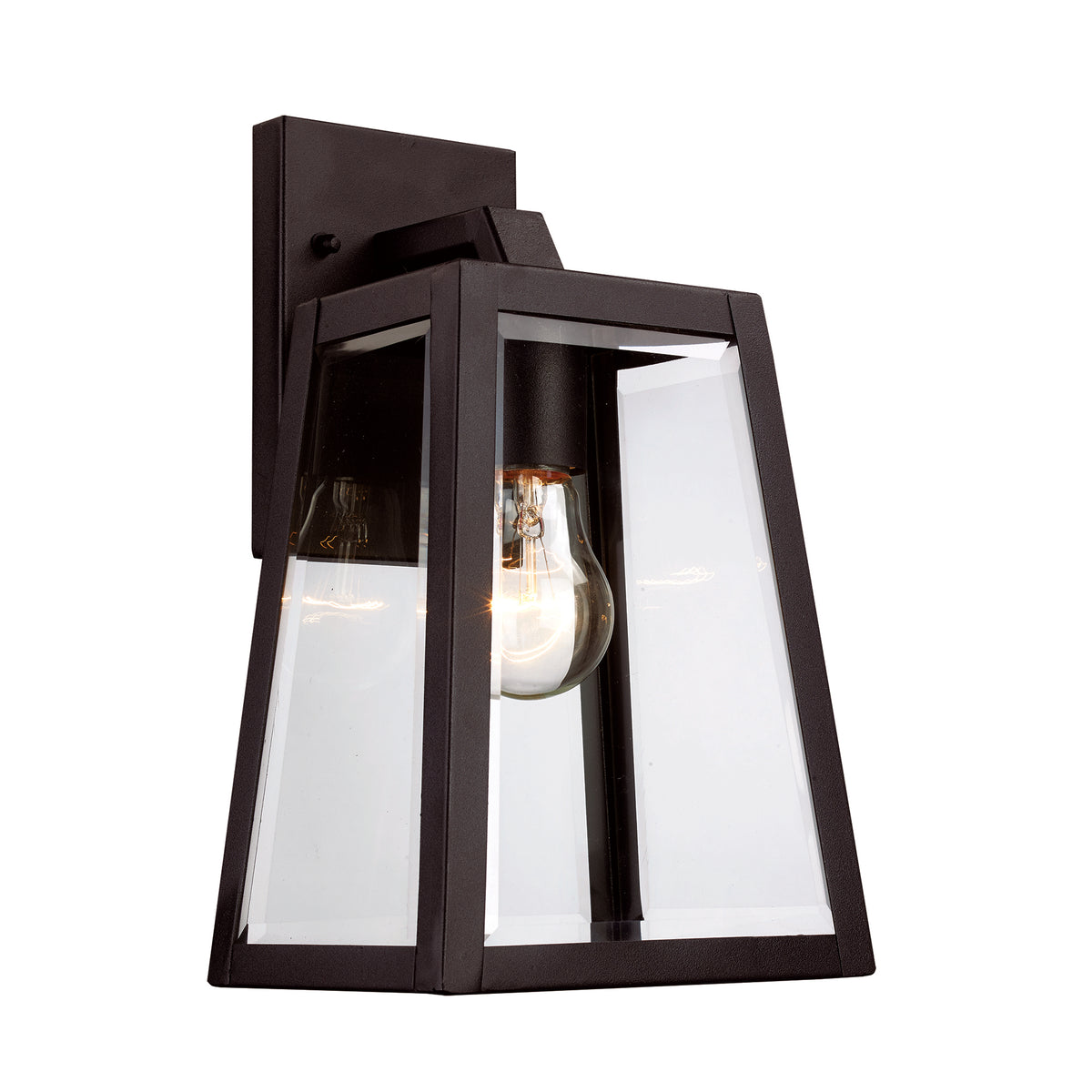 Trans Globe Lighting 50211 BK Obsidian 1 Light Black Wall Lantern