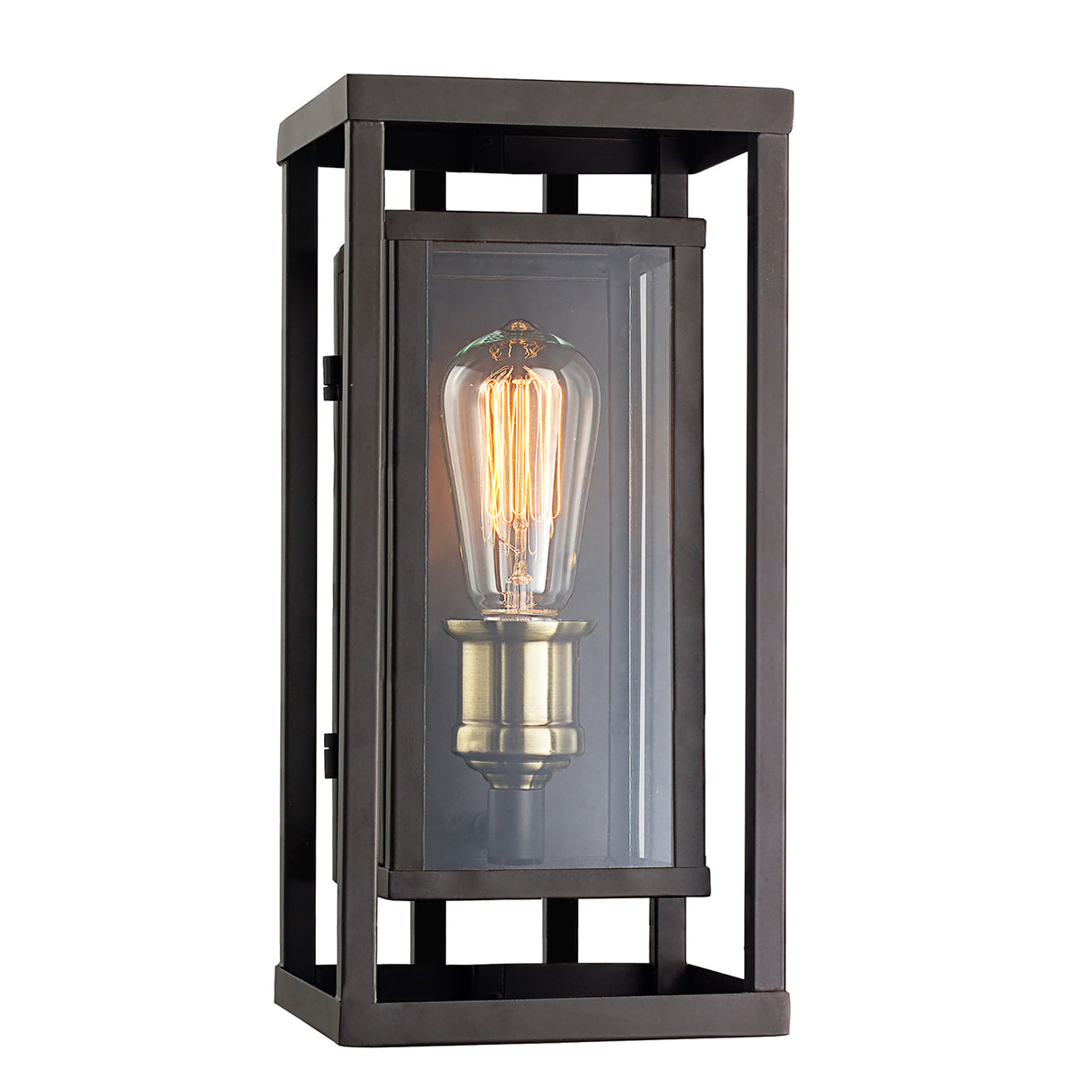 Trans Globe Lighting 50222 ROB Showcase 1 Light Rubbed Oil Bronze Wall Lantern Wall Light