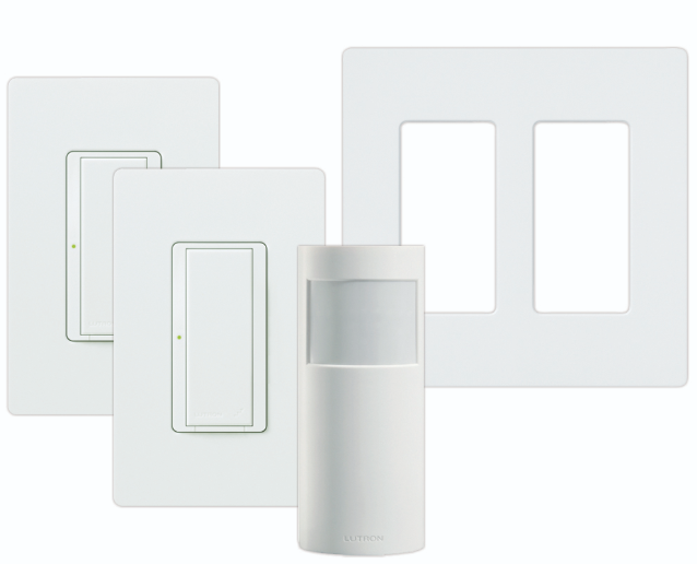 Lutron MRF2S-2S8A-1OW Energy Retrofit Maestro Wireless Switches and Wall Mount Sensor Package