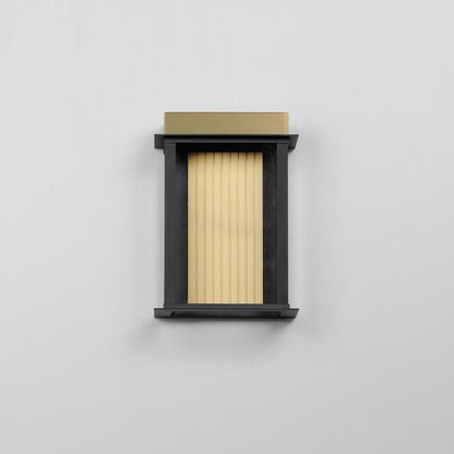 Maxim Lighting 50752BKGLD Rincon 1 Light 14 inch Black and Gold Outdoor Wall Sconce - Front View Unlit