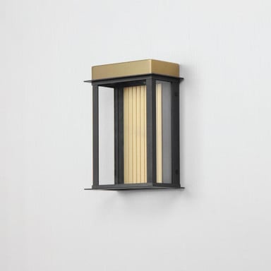 Maxim Lighting 50752BKGLD Rincon 1 Light 14 inch Black and Gold Outdoor Wall Sconce - Side Angle View