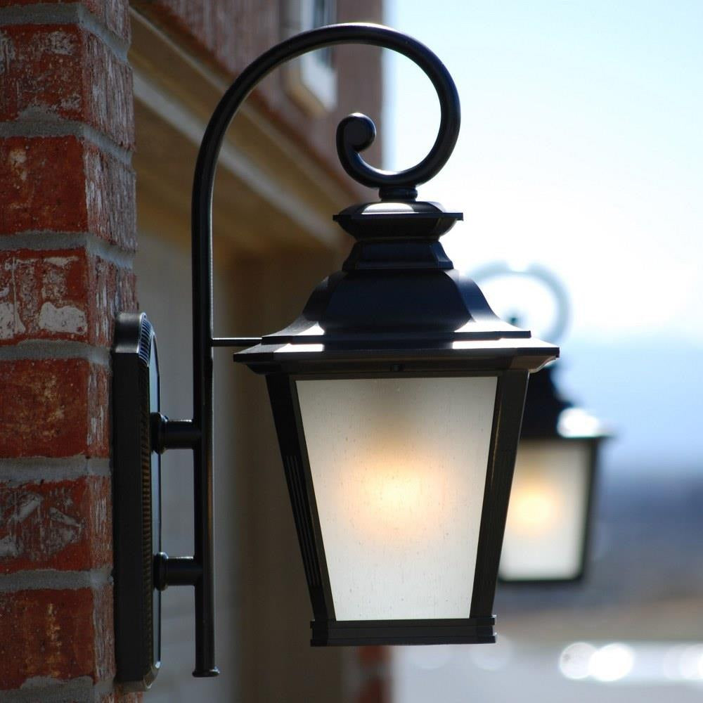 Maxim Lighting 51125FSBZ Knoxville Outdoor Wall Lantern - Close-Up Lifestyle View on Brick Wall