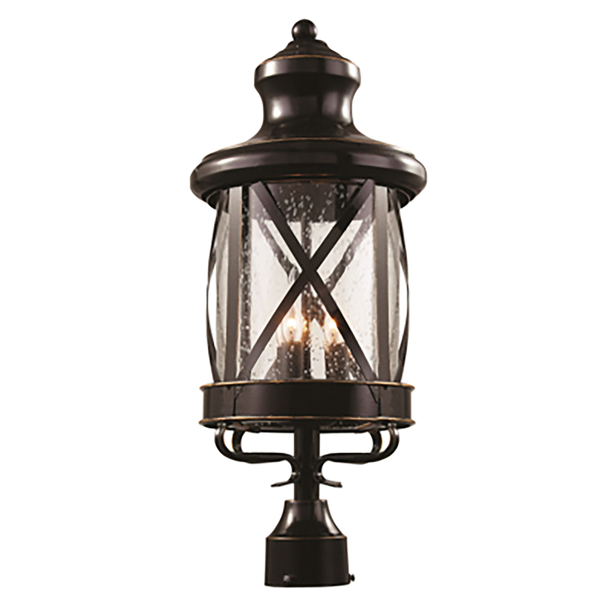 Trans Globe Lighting 5123 ROB Chandler 3 Light Rubbed Oil Bronze Post Mount Light