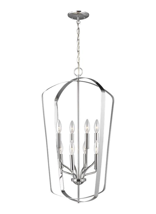 Generation Lighting 5134908EN-05 Romee 8 light chrome foyer pendant ceiling light