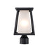 Trans Globe Lighting 51393 BK black post mount light front view