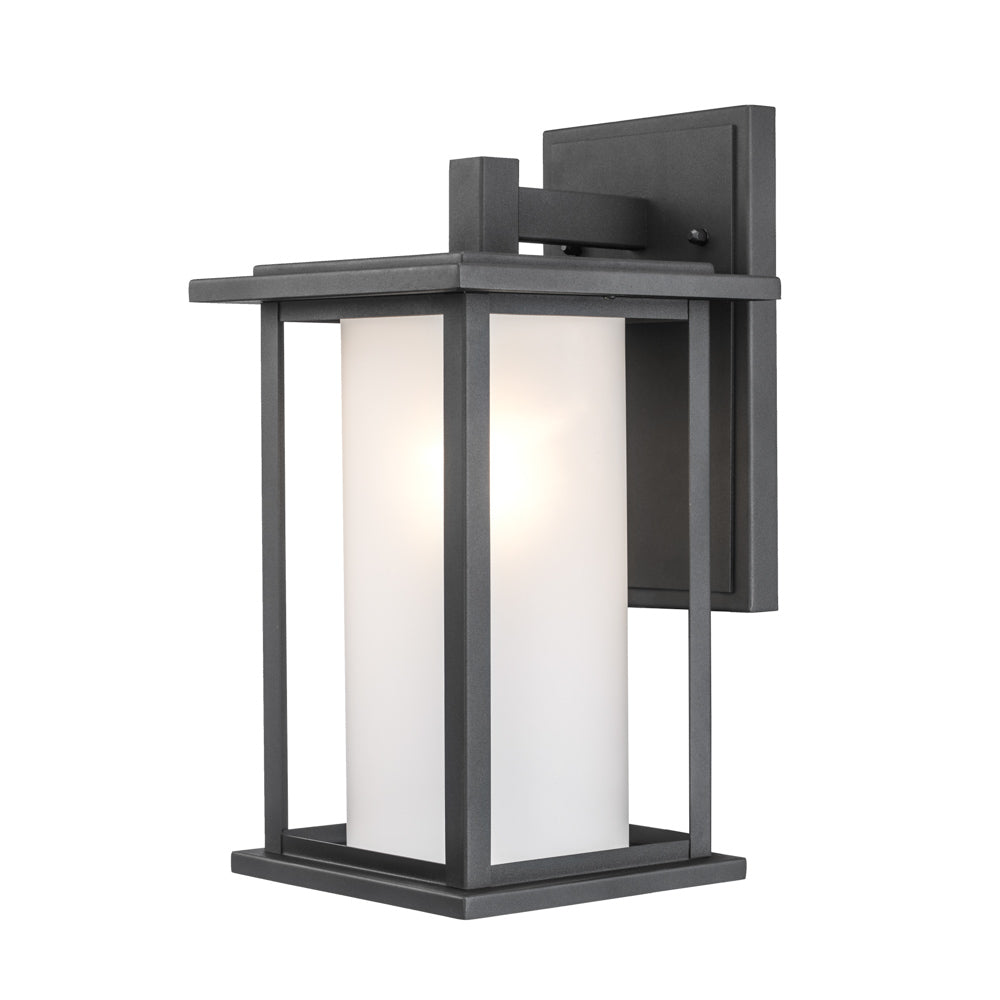 Trans Globe Lighting 51401 BK black outdoor wall lantern side view