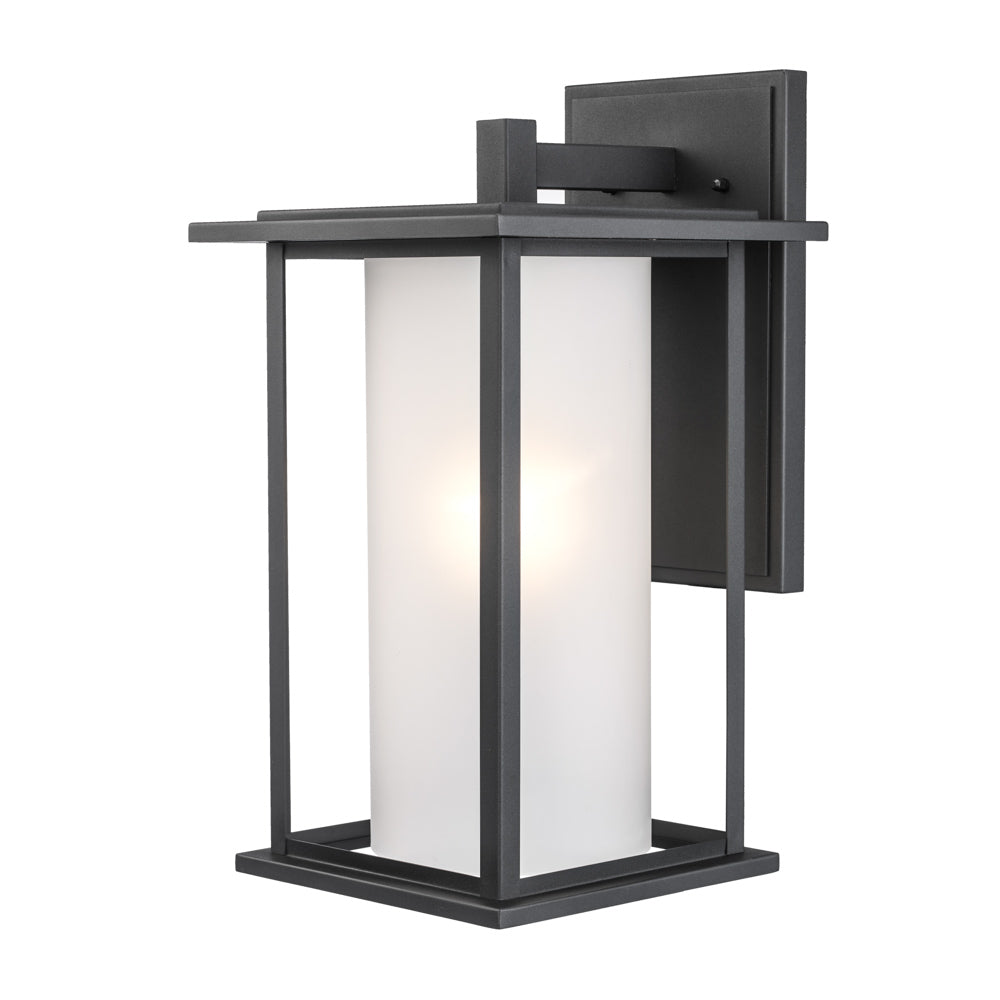 Trans Globe Lighting 51402 BK black wall lantern wall light with frosted glass