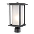 Trans Globe Lighting 51403 BK black post mount light side view