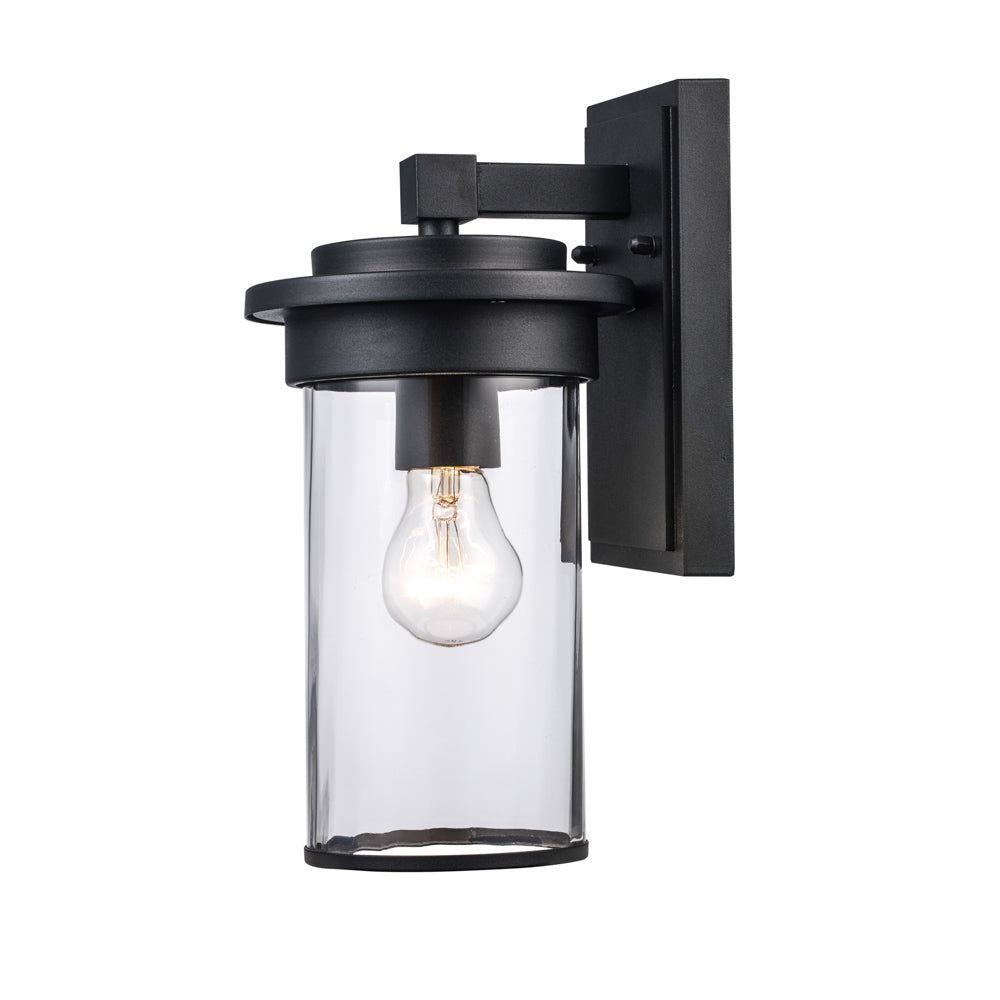 Trans Globe Lighting 51410 BK black outdoor wall light side view
