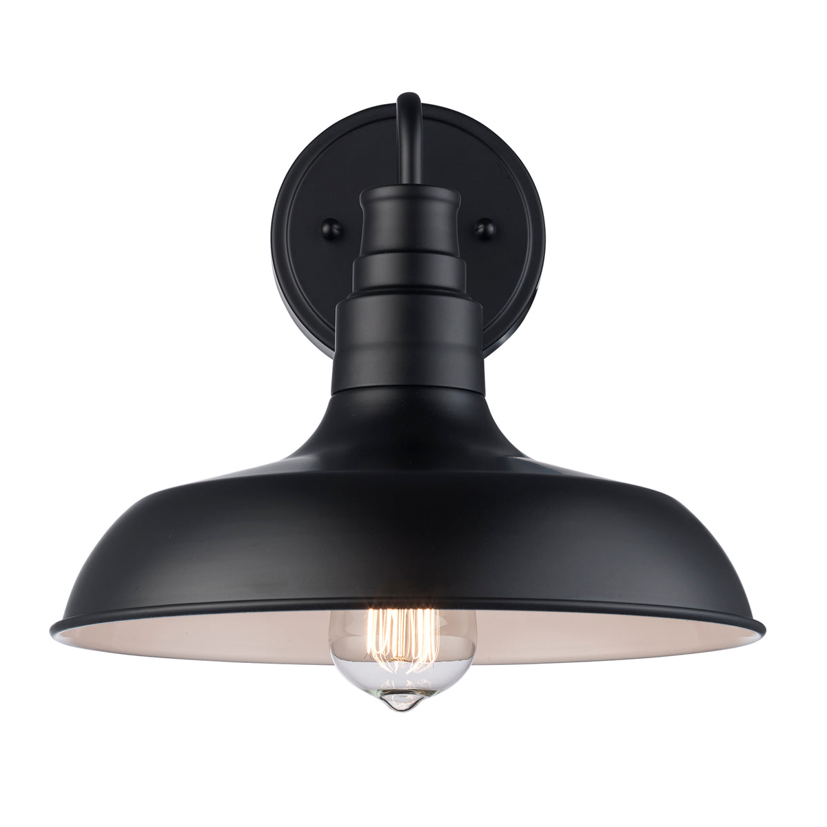 Trans Globe Lighting 51640 BK Tinley black outdoor wall light illuminated