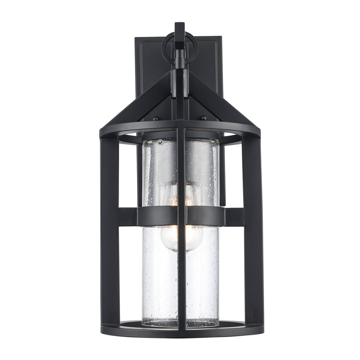 Trans Globe Lighting 51680 BK Prado black outdoor wall lantern front view