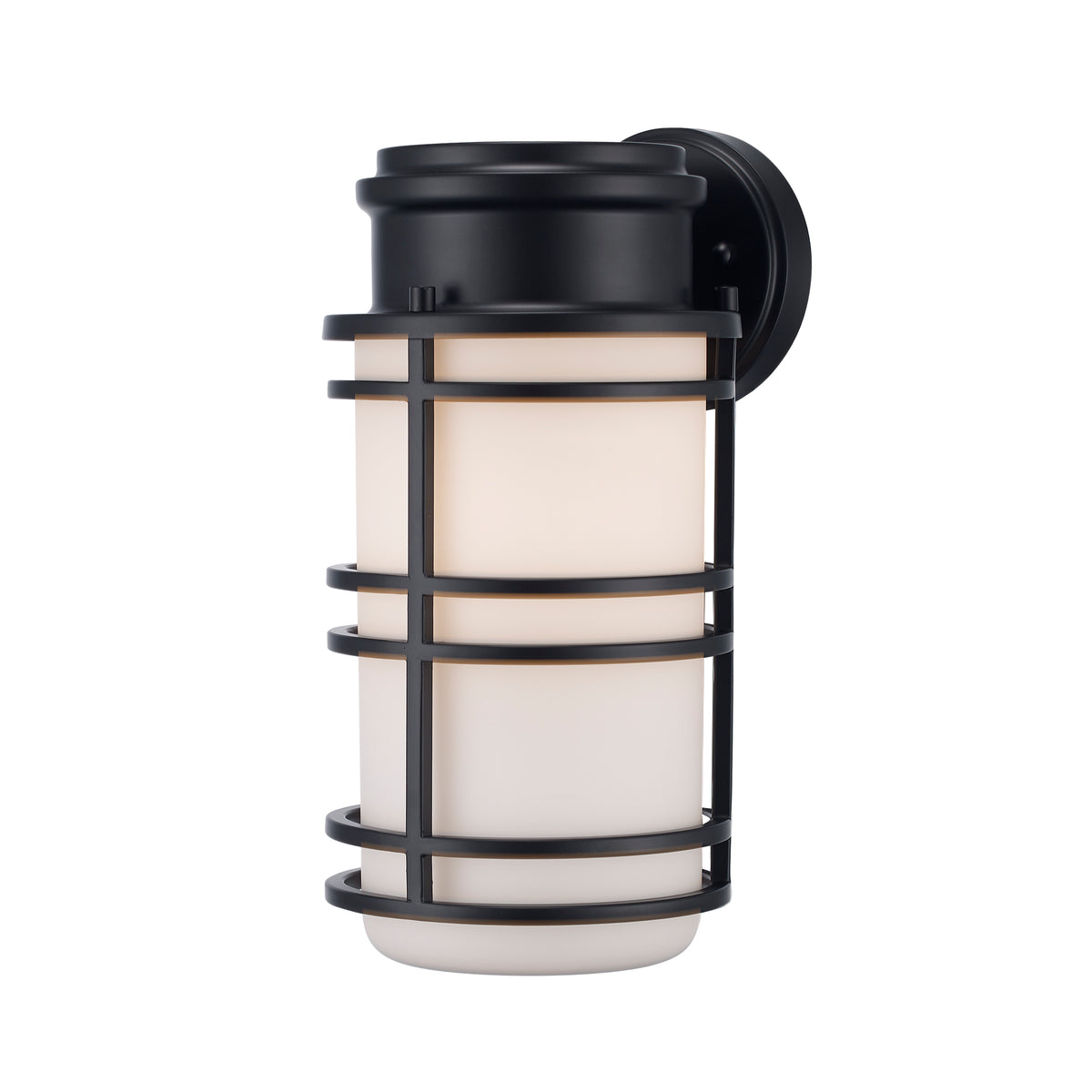 Trans Globe Lighting 51771 BK Castbright black outdoor wall light illuminated