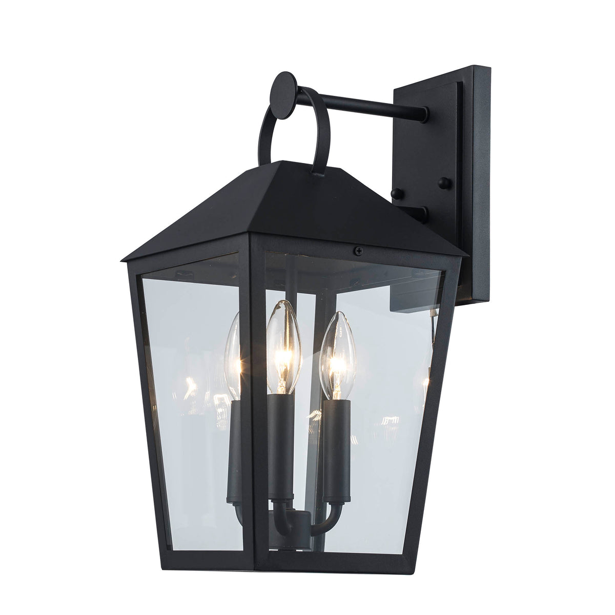 Trans Globe Lighting Drift 3 light black outdoor wall lantern