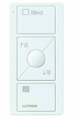 Lutron PJ2-3BRL-GWH-S05 Original 3-Button Pico Smart Remote with Raise/Lower and Preset, Shade Icons and Text ("Blind"), White Finish
