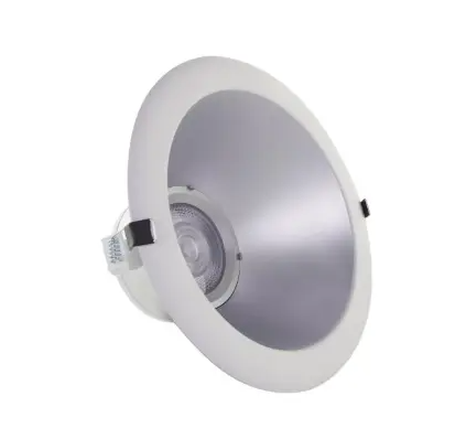 SATCO S11816 8-in LED Commercial Downlight, 0-10V Dimmable, Wattage 32W, Lumens 2450 lm, Multi-Color Temperature, Silver