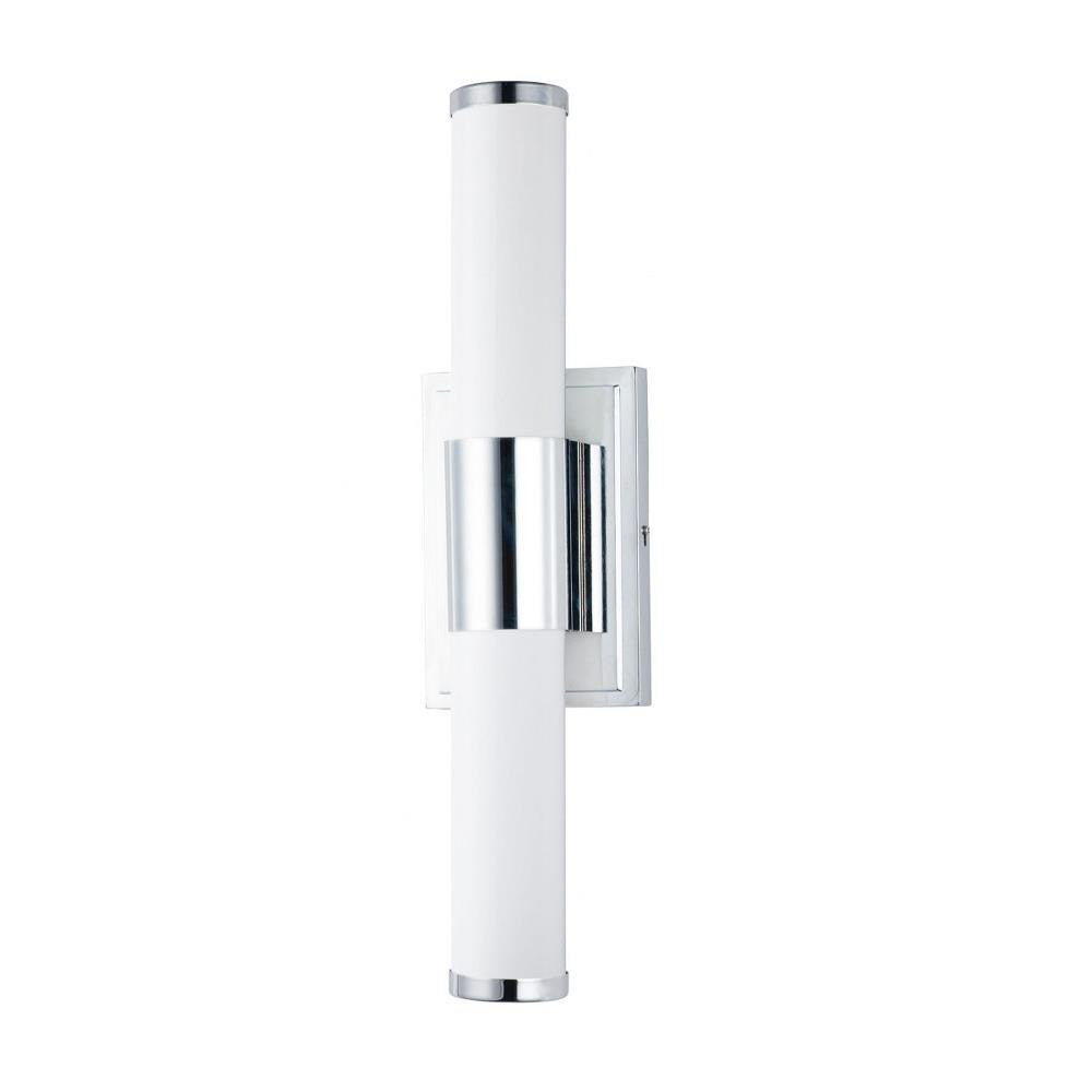 Maxim Lighting 52114WTPC Optic 1 Light 18 inch Polished Chrome Bath Vanity Wall Light - Front View White Background