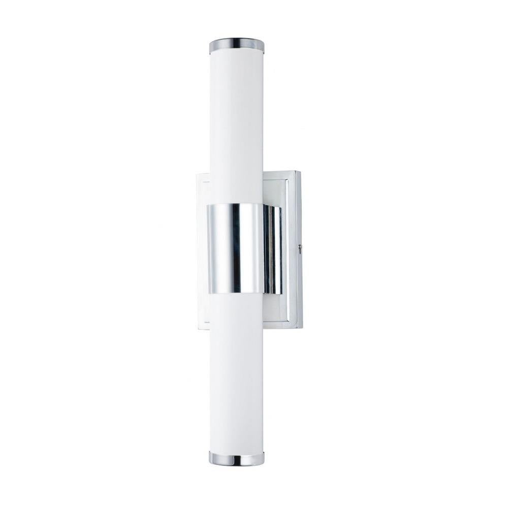 Maxim Lighting 52114WTSN Optic 1 Light 18 Inch Satin Nickel Bath Vanity Wall Light - front white background vertical
