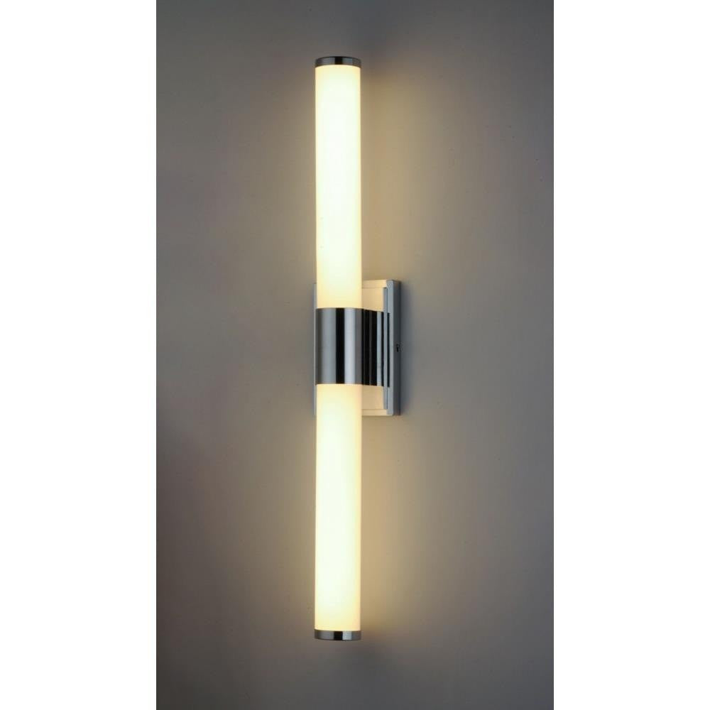 Maxim Lighting 52115WTPC Optic 1 Light 24 inch Polished Chrome Bath Vanity Wall Light - Illuminated Vertical Lifestyle View