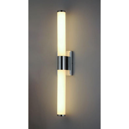 Maxim Lighting 52115WTPC Optic 1 Light 24 inch Polished Chrome Bath Vanity Wall Light - Illuminated Vertical Lifestyle View