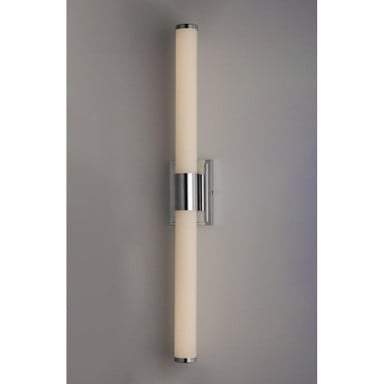 Maxim Lighting 52116WTSN Optic 1 Light 30 Inch Satin Nickel Bath Vanity Wall Light - Vertical Side Angle View