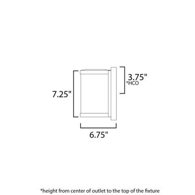 Maxim Lighting 52125WTBK Barrel 1 Light 5 inch Black LED Outdoor Wall Light - Dimension Diagram