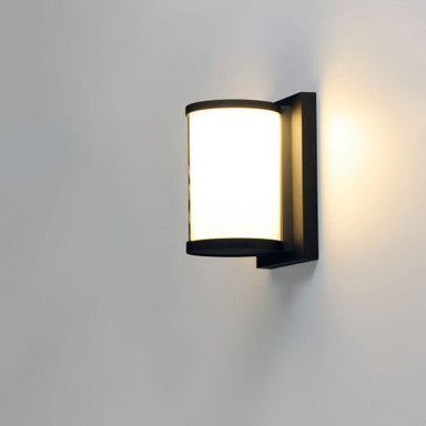 Maxim Lighting 52125WTBK Barrel 1 Light 5 inch Black LED Outdoor Wall Light - Installed Wall View