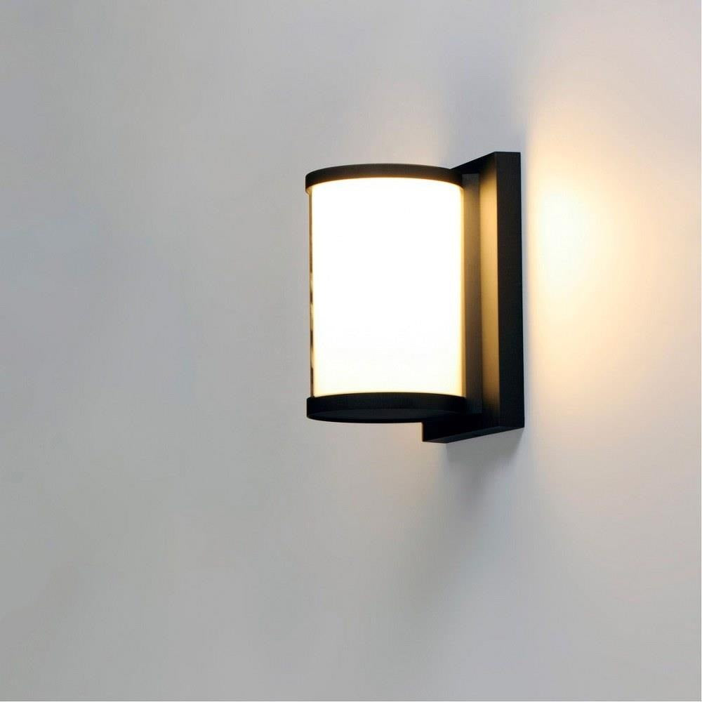 Maxim Lighting 52126WTBK Barrel Outdoor Wall Light - Illuminated Close Up