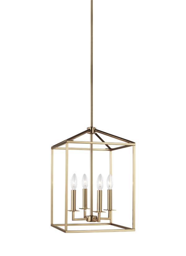 Generation Lighting 5215004EN-848 Perryton 4 light satin brass pendant ceiling light