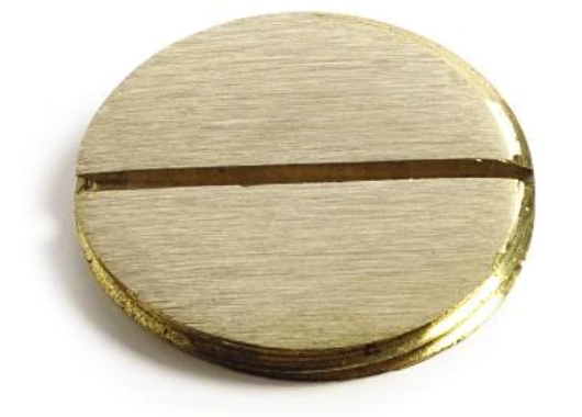 Lew Electric 524-1 1" Brass Screw Plug Cover, Brass
