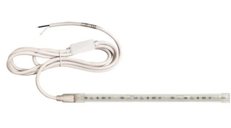 Nora Lighting NUTP13-W23-8-12-930/HWSP Accent / Undercabinet - Custom Cut 23-ft, 8-in Continuous LED Tape Light, 330lm / 3.6W per foot, w/ Mounting Clips and 8' Hardwired Power Cord w/ Surge Protector, Voltage 120V, Color Temperature 3000K