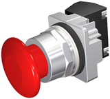 Siemens 52PP2W2AP Push-Pull Button, 30.0 mm, Red, 45 mm Mushroom, 1-NO 1-NC, Maintained, Standard Screw Terminal