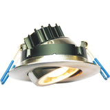 Lotus LED Lights LL3G-30K-BN 3" Eyeball Gimbal Led Downlight - 7.5w - 3000K - 600 Lumens - 120v - Brushed Nickel