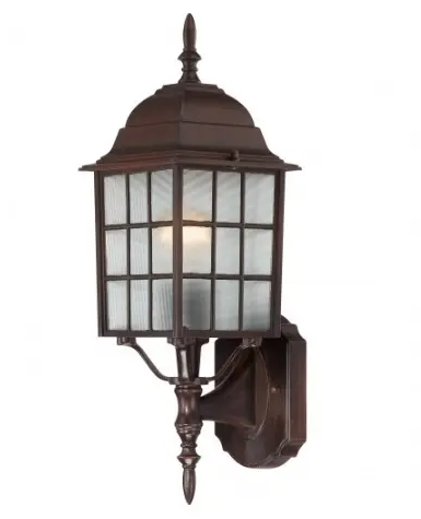 Nuvo 60-4902 18" Adams Outdoor Wall Light, Frosted Glass, Bronze