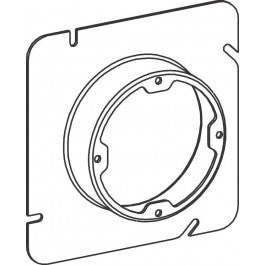 Orbit 53100X 5S 1" Raised Steel Plaster Ring Cover, Dual Directional