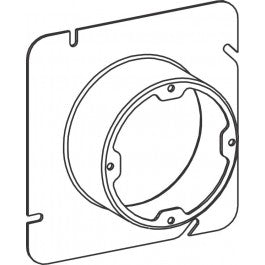 Orbit 53150X 5S 1-1/2” Raised Steel Plaster Ring Cover, Dual Directional