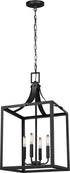 Generation Lighting Labette 4 light black lantern ceiling light